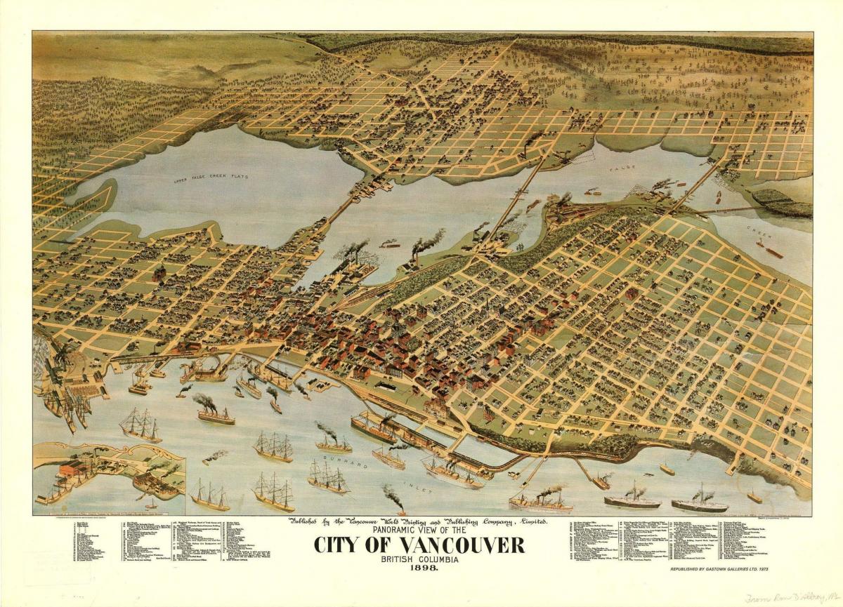 Mapa antiguo de Vancouver