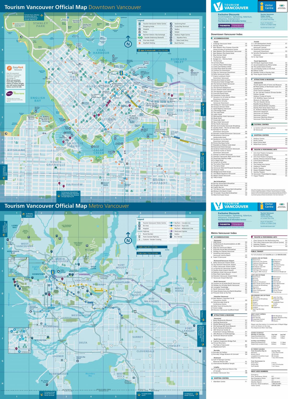 Mapa de la ciudad de Vancouver