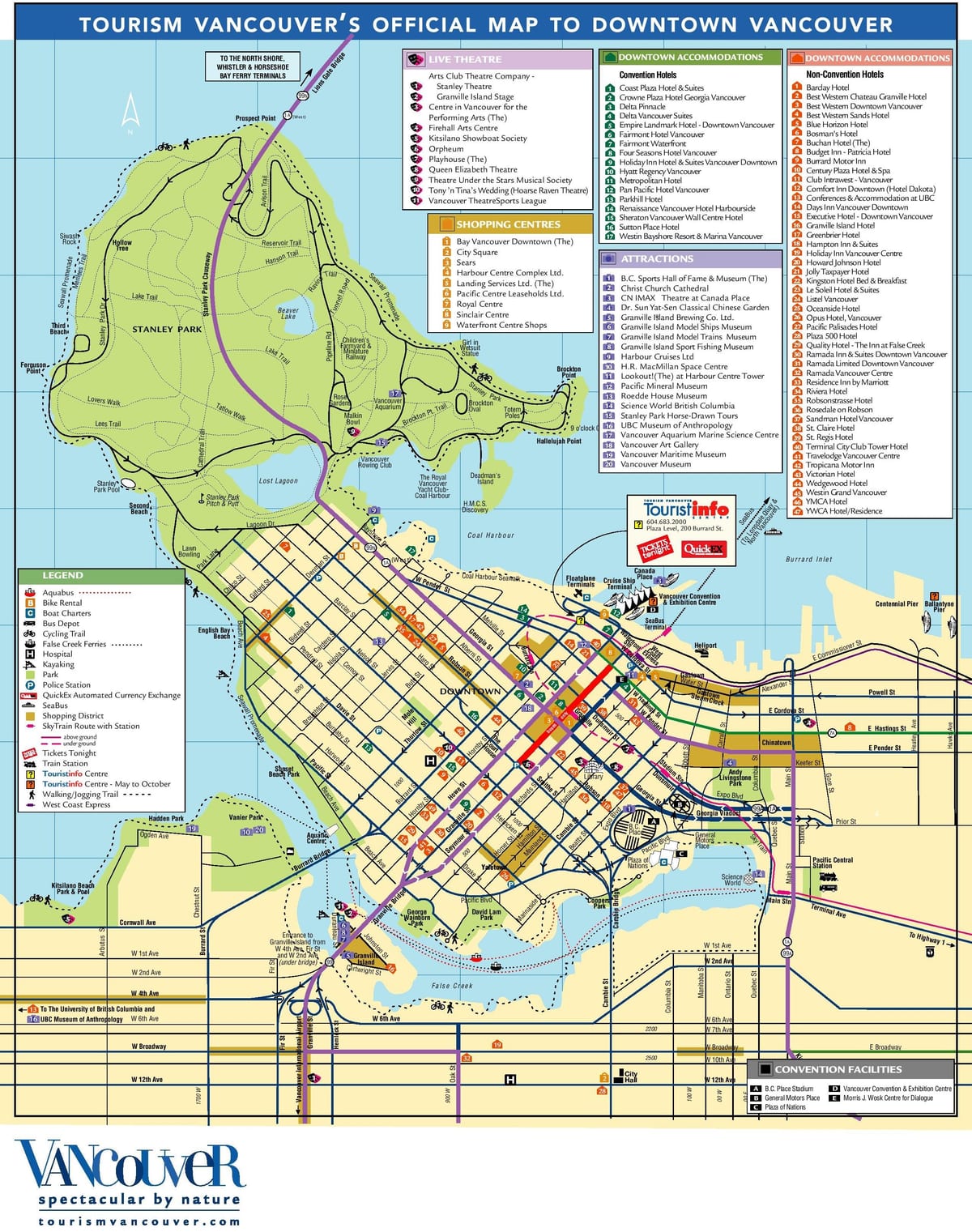 Mapa turístico de Vancouver